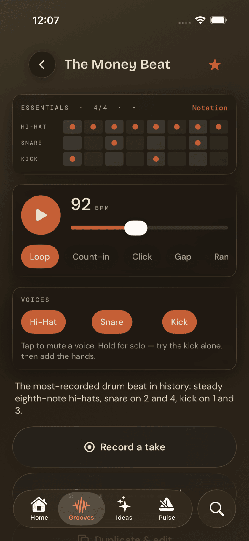 The same groove's grid view