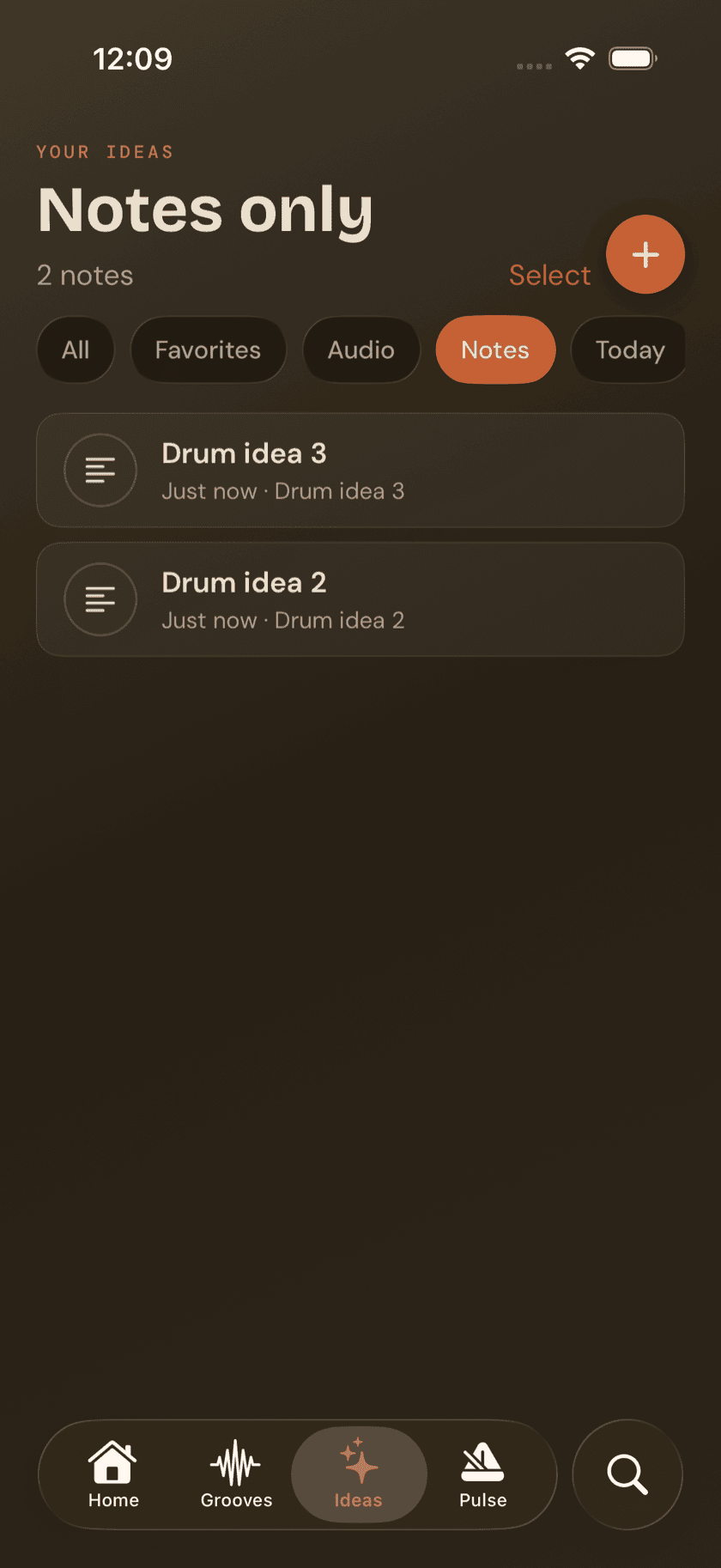Ideas list filtered to one tag